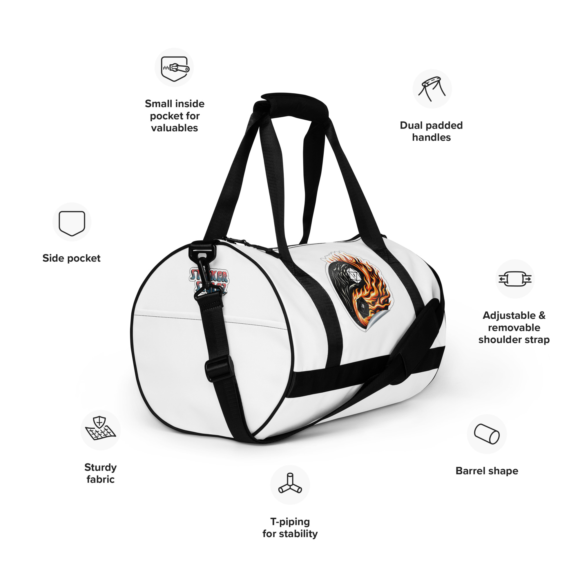 Yin Yang Rolls Gym Bag - Image 2